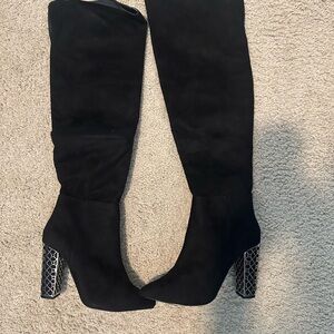 Black with silver accents boots